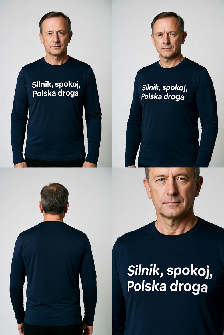 Longsleeve Silnik Spokoj Polska Droga Prezent dla Taty